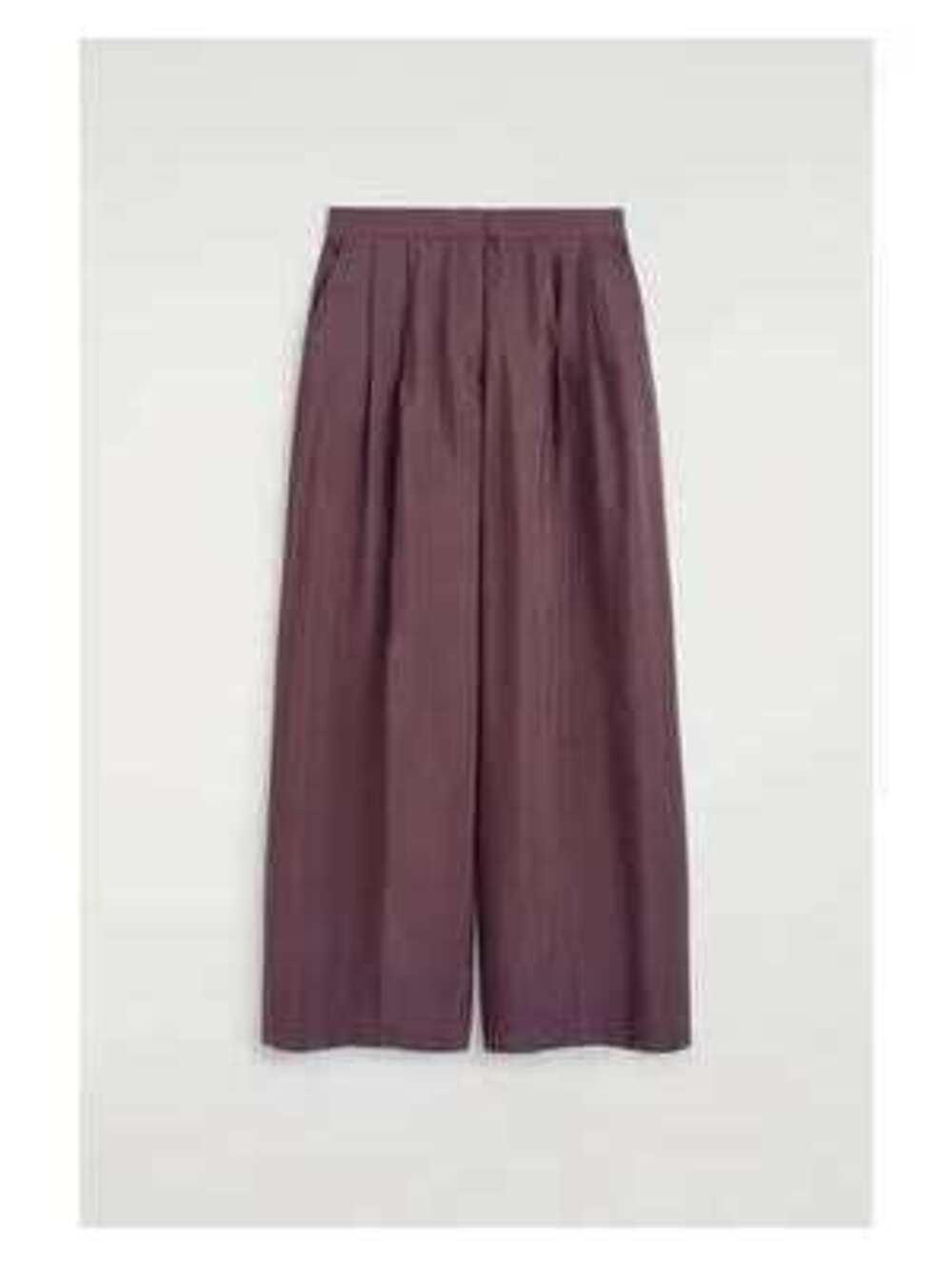 COS Wide Leg Pants in Dark Purple, Size S